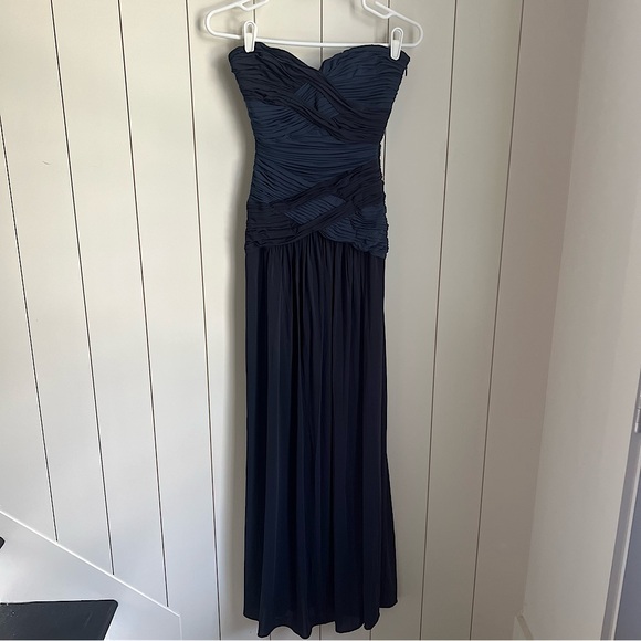 BCBGMaxAzria strapless sweetheart gown